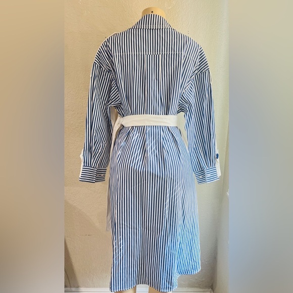 J.ING COAT WHITE AND STRIPE BLUE SIZE SMALL - Picture 5 of 16